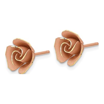 14K Yellow Gold Button Stud Earrings – view 3
