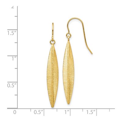 14K Yellow Gold Oval Dangle Earrings – view 5