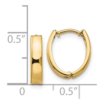 14K Yellow Gold Huggie Hoop Earrings – view 5