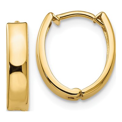 14K Yellow Gold Huggie Hoop Earrings