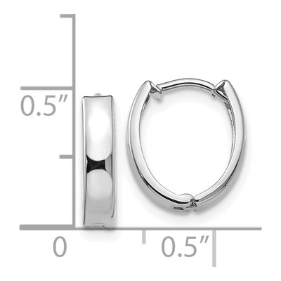 14K White Gold Huggie Hoop Earrings – view 4