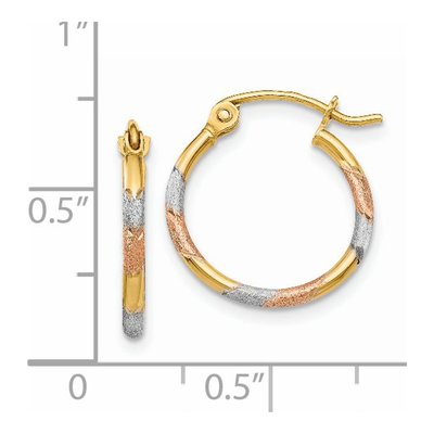 14K Yellow Gold 16mm Hoop Earrings – view 5