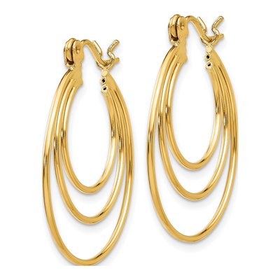14K Yellow Gold 25mm Circle Hoop Earrings – view 3
