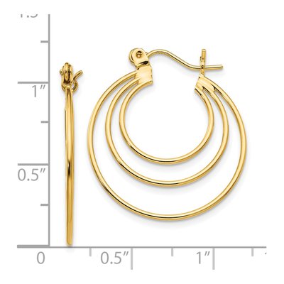 14K Yellow Gold 25mm Circle Hoop Earrings – view 5