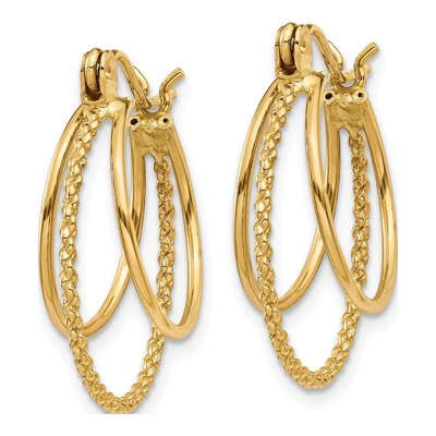 14K Yellow Gold Circle Hoop Earrings – view 2