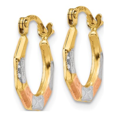 14K Yellow Gold 12mm Hoop Earrings – view 3
