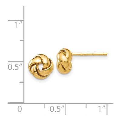 14K Yellow Gold Love Knot Stud Earrings – view 5