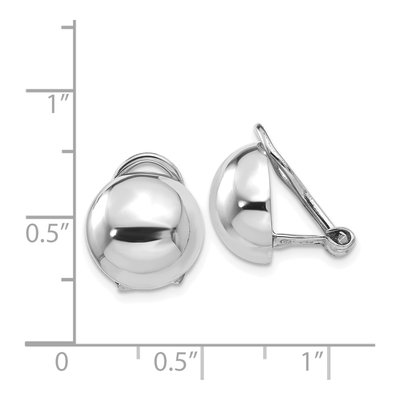 14K White Gold Non-Pierced Omega Stud Earrings – view 5