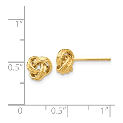14K Yellow Gold Love Knot Stud Earrings – view 5