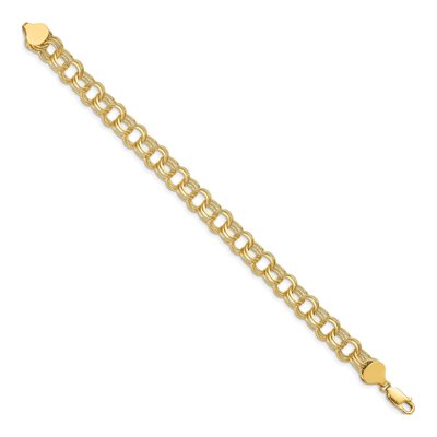 14K Yellow Gold Triple Link Charm Bracelet – view 3