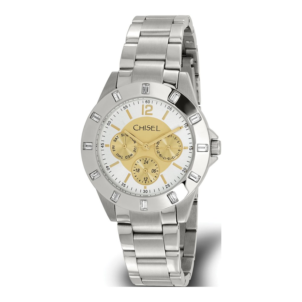 Men's Chisel Stainless Steel Champagne Dial Watch