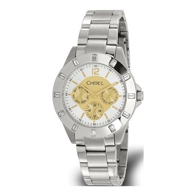 Men's Chisel Stainless Steel Champagne Dial Watch