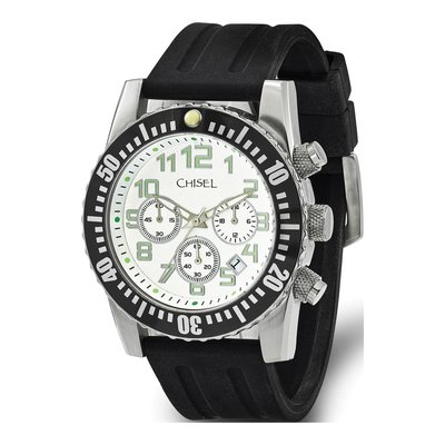 Men's Chisel White Dial Chronograph Watch