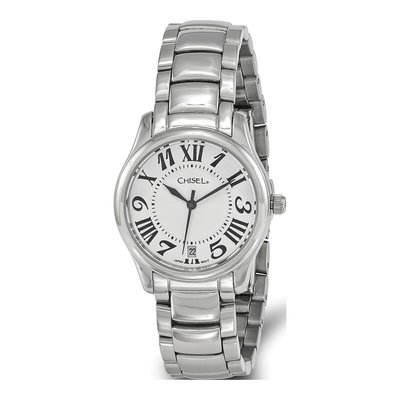 Women's Chisel Stainless Steel White Dial Watch