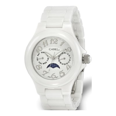 Women's Chisel White Ceramic Watch, 38mm Case