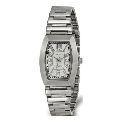 Women's Stainless Steel Tonneau Watch