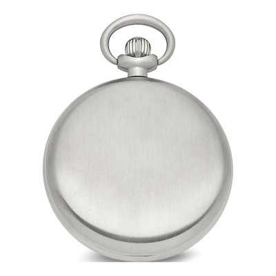 Stainless Steel Chisel Black Dial Pocket Watch – view 3