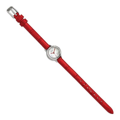 Women's Chisel Red Leather Watch with MOP Dial – view 3