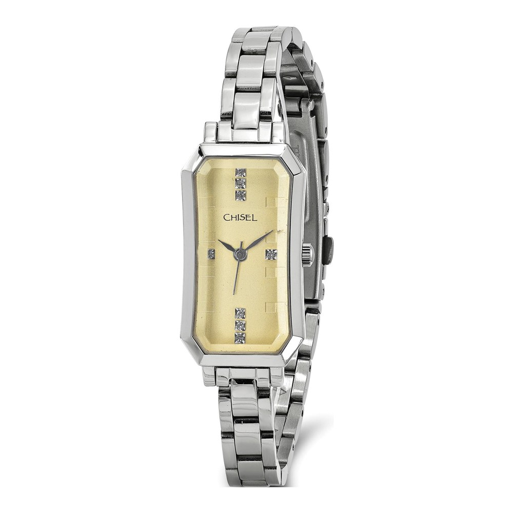 Women's Chisel Stainless Steel Champagne Dial Watch