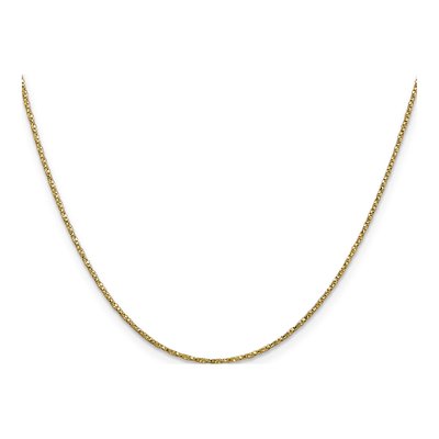 14K Yellow Gold 0.95mm Twisted Box Chain – view 4