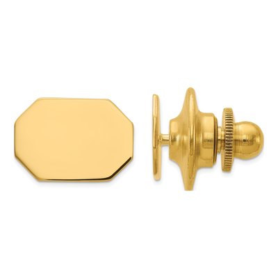 14K Yellow Gold Men's Rectangular Tie Tac
