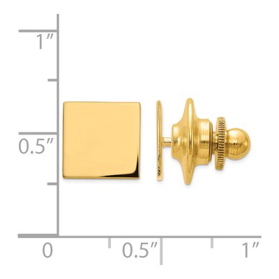 14K Yellow Gold Men's Square Tie Tac – view 4