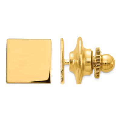 14K Yellow Gold Men's Square Tie Tac