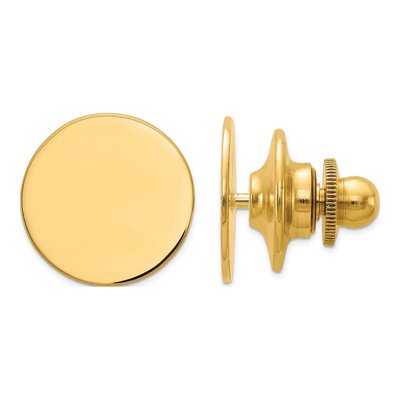 14K Yellow Gold Men's Circular Tie Tac