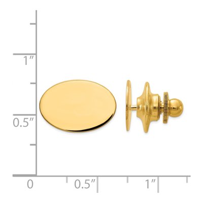 14K Yellow Gold Men's Oval Tie Tac – view 4