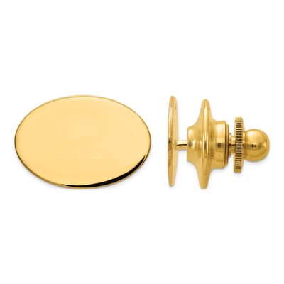 14K Yellow Gold Men's Oval Tie Tac