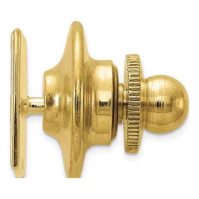 14K Yellow Gold Basketweave Tie Tac for Men – view 3