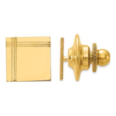 14K Yellow Gold Men's Square Tie Tac