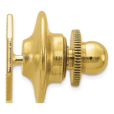 14K Yellow Gold Octagon Grooved Tie Tack – view 3