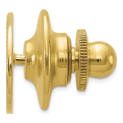 14K Yellow Gold Checkered Oval Tie Tac – view 3