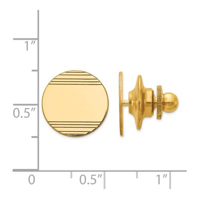 14K Yellow Gold Men's Circular Tie Tac – view 4