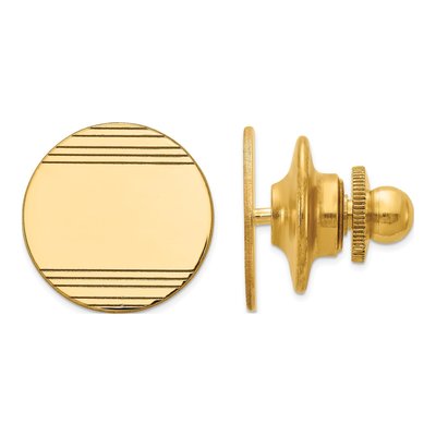 14K Yellow Gold Men's Circular Tie Tac