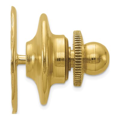 14K Yellow Gold Men's Basketweave Tie Tac – view 3