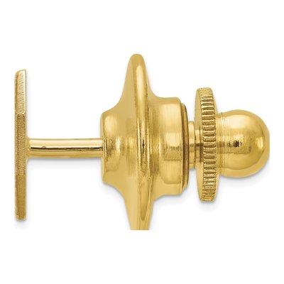 14K Yellow Gold Men's Rectangular Tie Tac – view 3