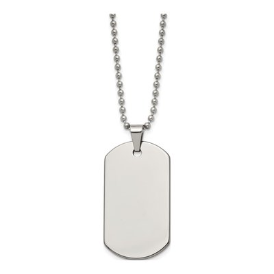 Tungsten Dog Tag Pendant Necklace – view 4
