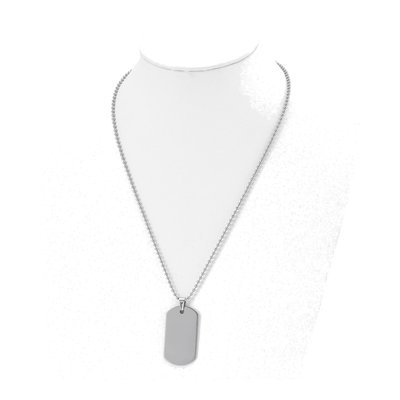 Tungsten Dog Tag Pendant Necklace – view 5