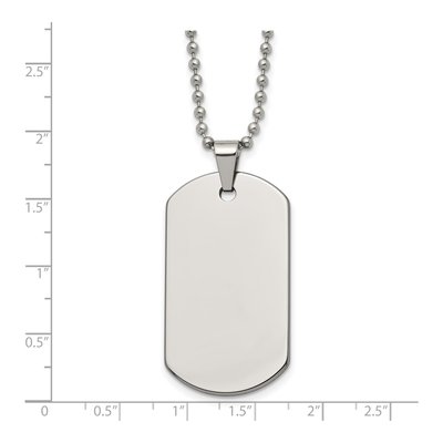 Tungsten Dog Tag Pendant Necklace – view 6