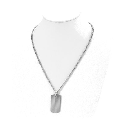 Tungsten Dog Tag Pendant Necklace – view 4