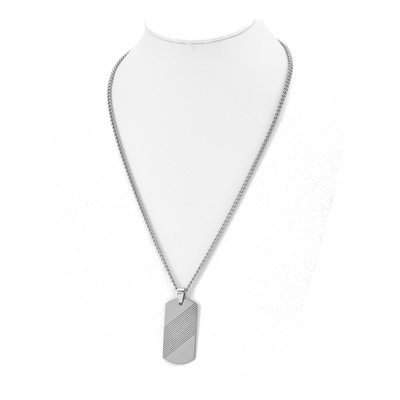 Tungsten Dog Tag Pendant Necklace – view 4