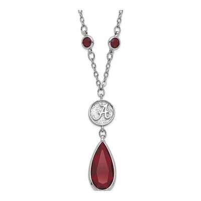 University of Alabama Brass Crystal Of Necklace