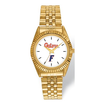 Univ. of Florida Men's Gold-Tone Logo Watch