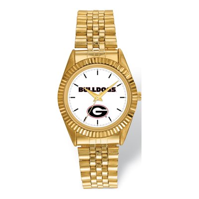 University of Georgia Men's Gold-Tone Logo Watch