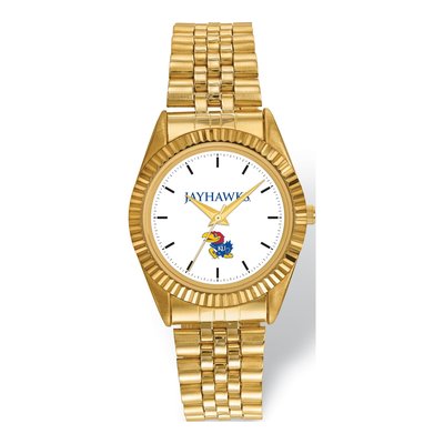University of Kansas Men's Gold-Tone Quartz Watch – view 2