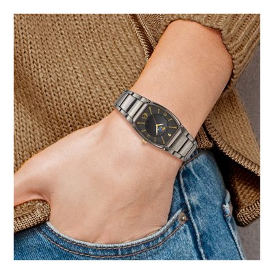 University of Kansas Black-Plated Quartz Watch – view 3