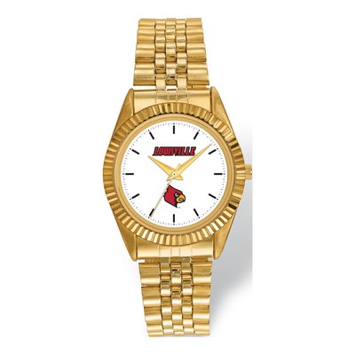 Louisville Cardinals Men's Gold-Tone Quartz Watch