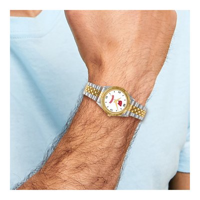 University of Wisconsin Men's Two-Tone Quartz Watch – view 3